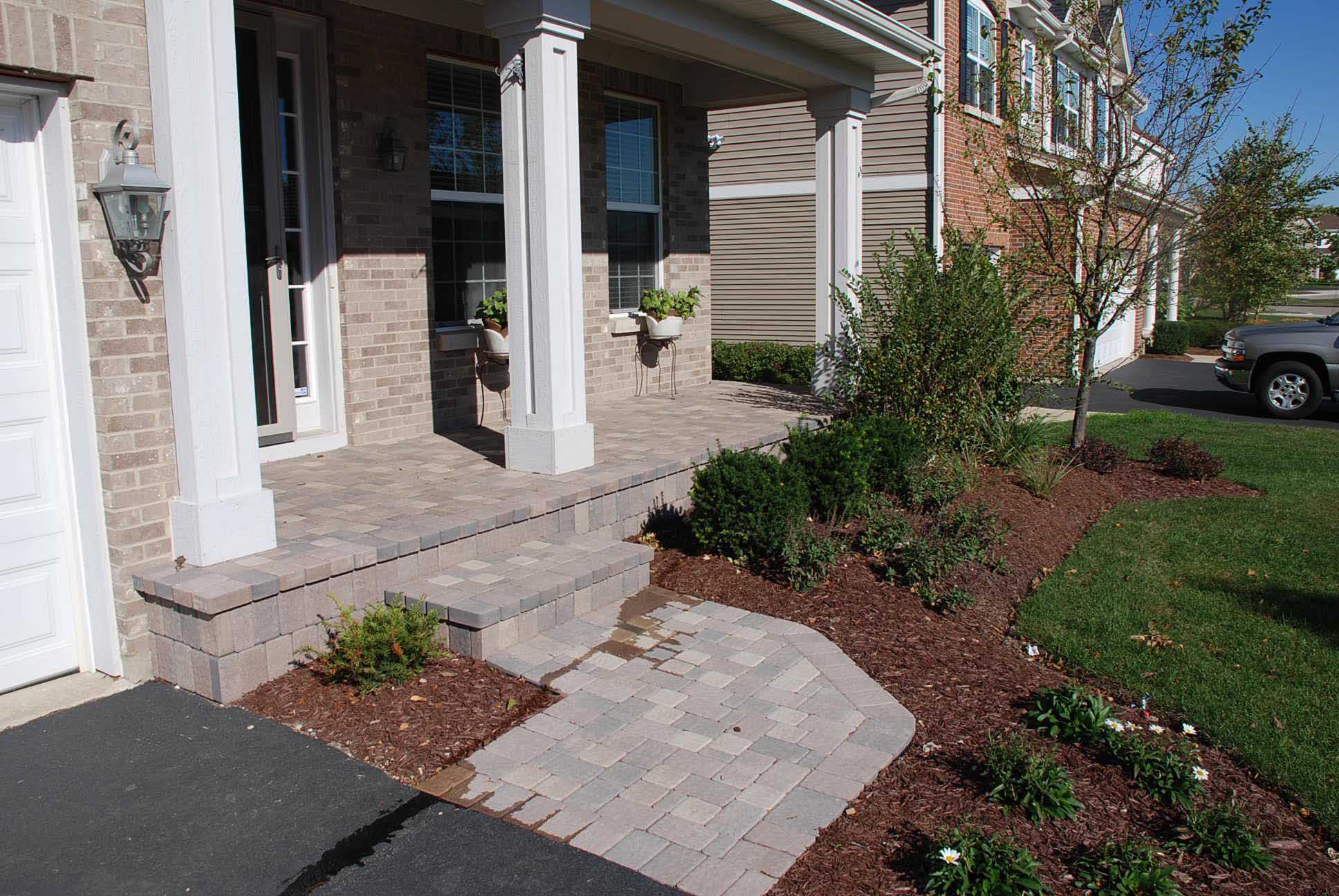Brick porch and walkway