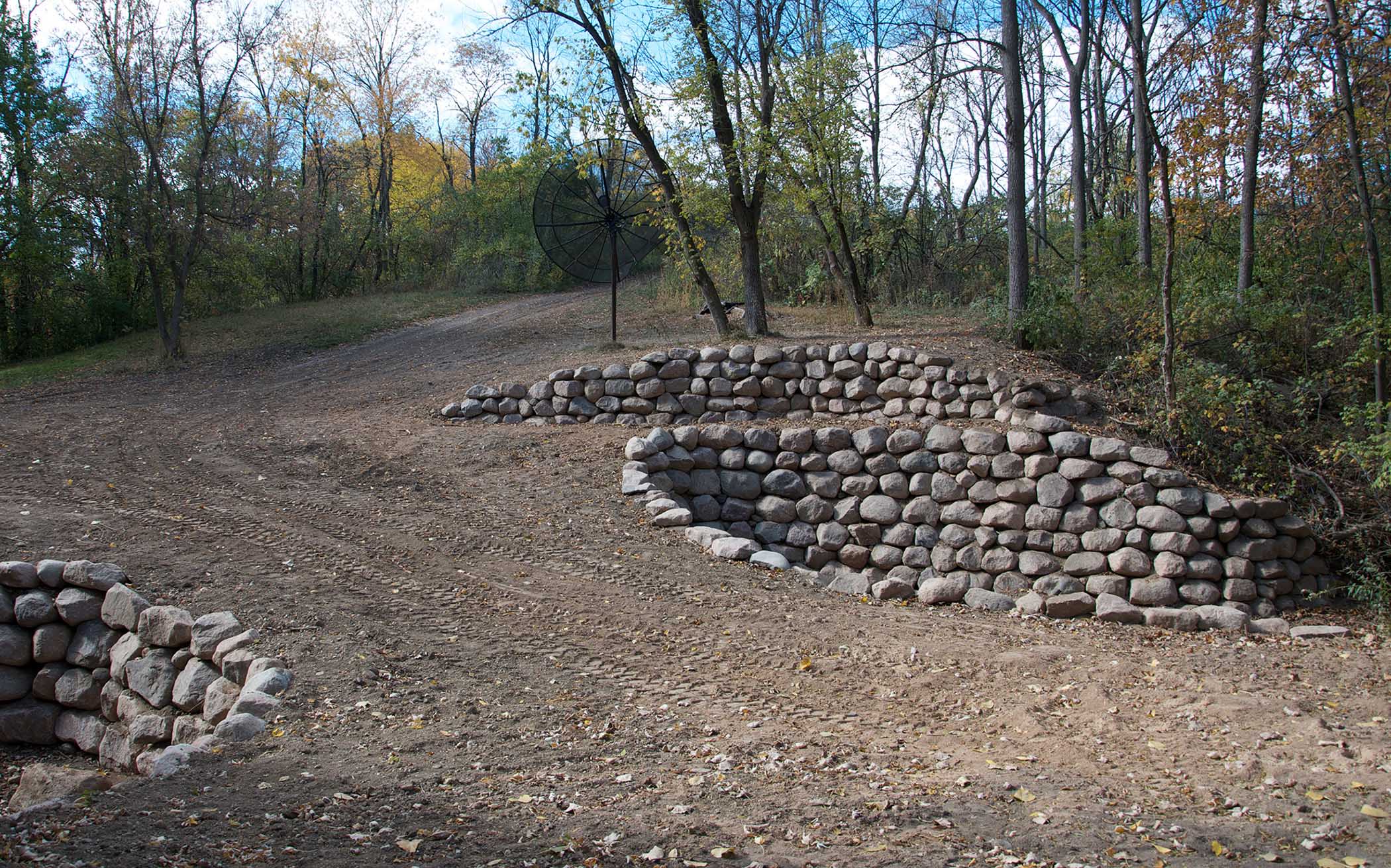 Stone retaining walls
