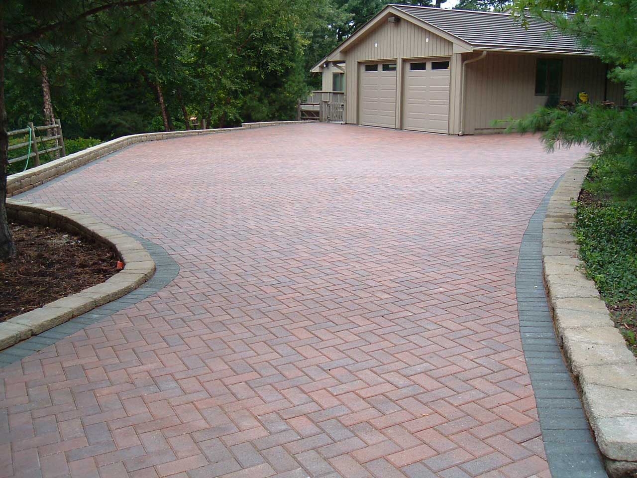 Brick driveway