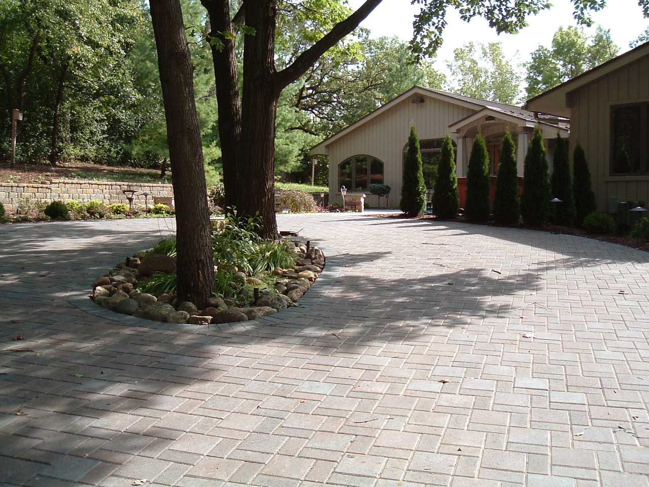 Brick driveway