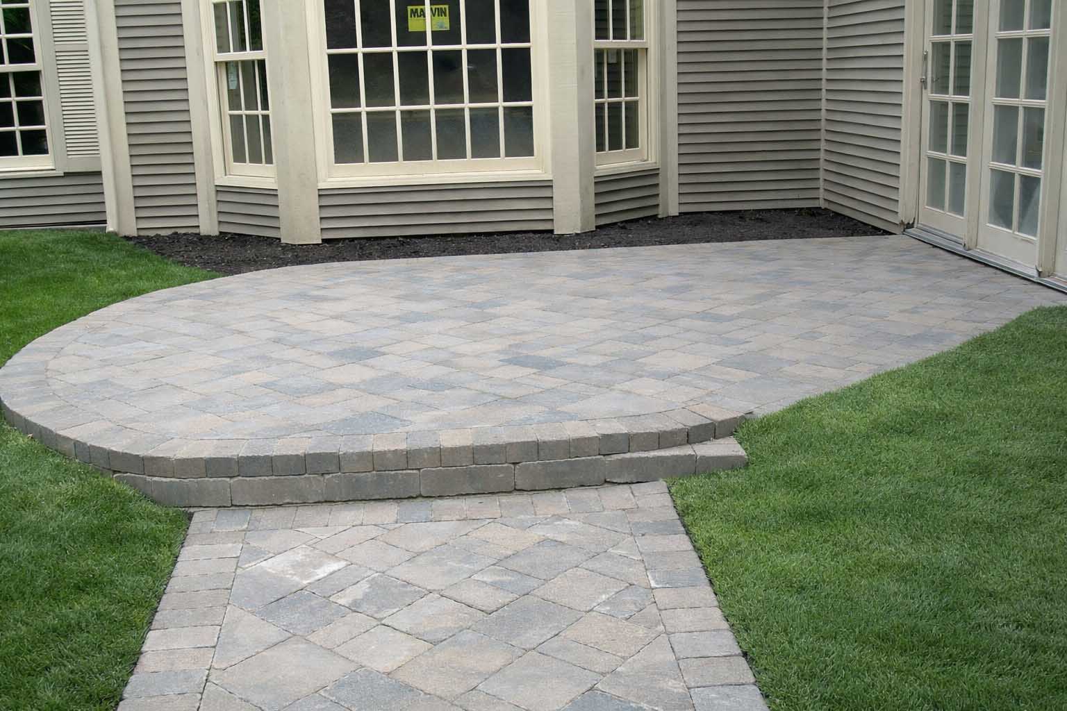 Brick walkway and patio
