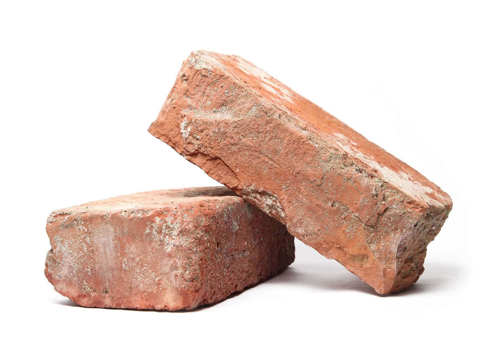 Two bricks stacked on top of each other